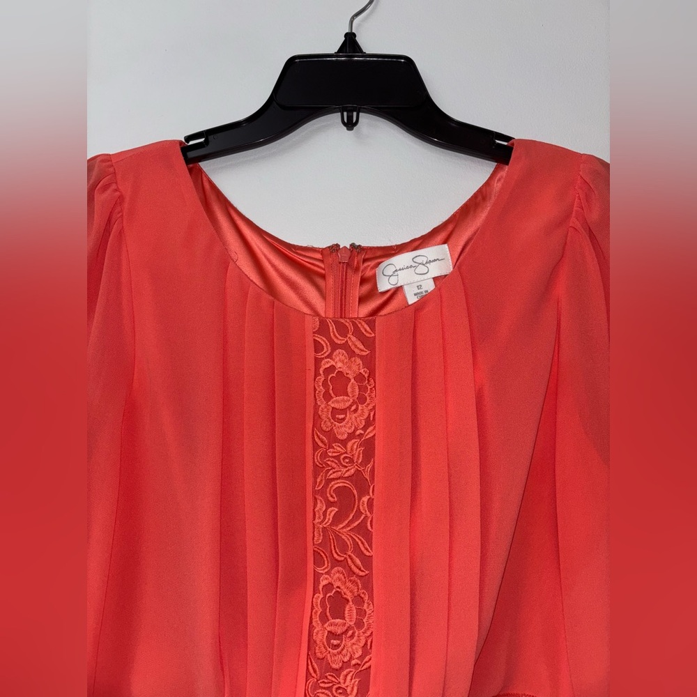 Jessica Simpson Elegant Coral Dress - Picture 2 of 4
